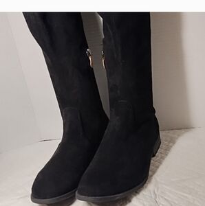 Kenneth cole (nwot)gentle souls Emma stretch black suede boots size 11M